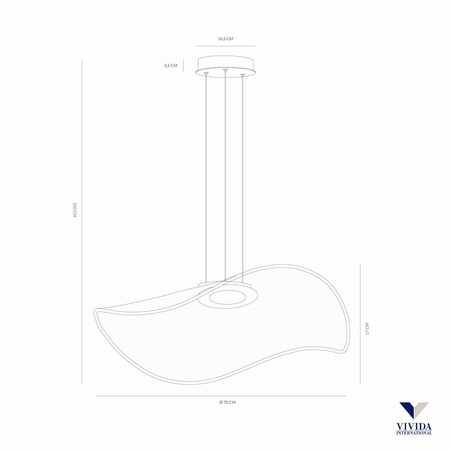 Lampa Wisząca NEBULA Kol. Chrome, Ø 70 cm (0076.31 CR) - Vivida
