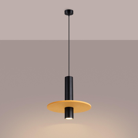 Lampa wisząca PELTA 1 czarna/żółta (SL.1883) - Sollux Lighting