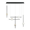 PENDANT LIGHT 8W ALUMINIUM-METAL-ACRYLIC BLACK&GOLD (2001 Zambelis) - Zambelis