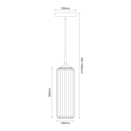 Lampa wiszaca Vesta 1xE27 (ML1803) - Milagro