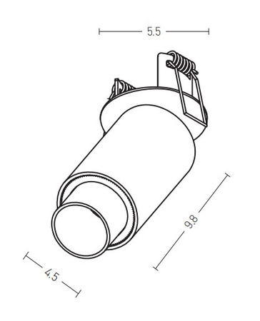 RECESSED SPOT LIGHT LED 11W 3000K BLACK WHITE (1928 Zambelis) - Zambelis