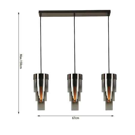 GRANS Lampa wisząca potrójna prosta (7211-0310) - Aviano Lighting