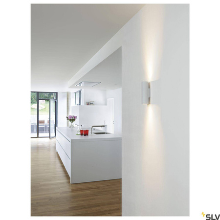 ENOLA_B, lampa ścienna, QPAR51, okrągła, up/down, kolor biały, maks. 50 W, z białym pierścieniem dekoracyjnym (151801) - SLV