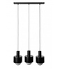 Lampa wisząca Enkel 3 z oplotem poliestrowym czarnym (EN3322P0) - Ummo