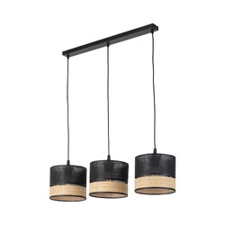 Lampa wisząca PAGLIA NEW BLACK 3 PŁ LISTWA (4769) - TK Lighting