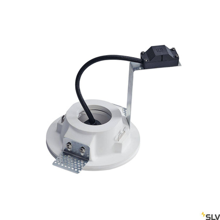 PLASTRA, lampa wpuszczana, QPAR51, okrągła, biały gips, maks. 35W (148070) - SLV