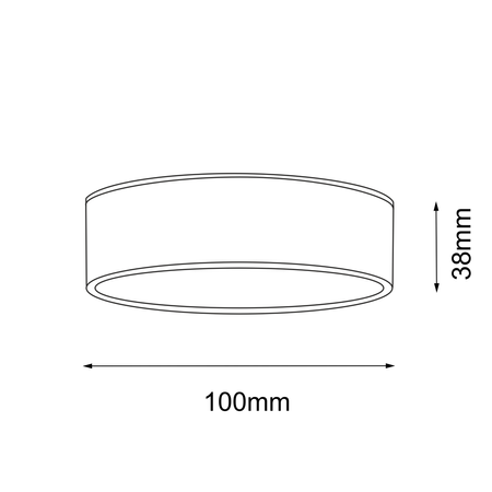 Plafon Tottori IL - Czarny IP44 (100 mm) 4000K   (8575) - Shilo