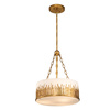 Lampa wisząca Sawgrass - 3 źródła światła - Płatkowe złoto (QN-SAWGRASS-2P-DG-O) - Quintiesse