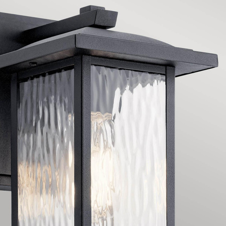 Mała latarnia naścienna Cappanna - 1 źródło światła - Strukturalna czerń (KL-CAPPANNA-S-BKT) - Elstead Lighting