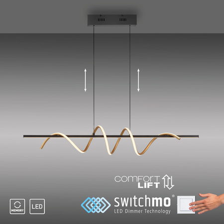 EMANDA LAMPA WISZĄCA MOSIĄDZ/CZARNY (19113-68) - Paul Neuhaus
