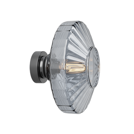 CEILINGWALL LIGHT E27 MAX 40W METAL-GLASS ANODISED DARK GREY (23011 Zambelis) - Zambelis