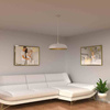 Lampa wisząca LINCOLN WHITE/GOLD 1xE27 45cm (MLP7899) - Milagro