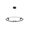 PENDANT LED LIGHT 39W + 4x5W 3000K ALUMINIUM -SILICON BLACK MATT (22013 Zambelis) - Zambelis
