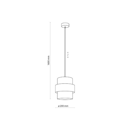 Lampa wisząca CALISTO BLACK Ø 20 (5306) - TK Lighting