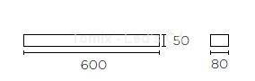 Kinkiet LIA LED biały 60cm (05-2705-14-14V1) Leds