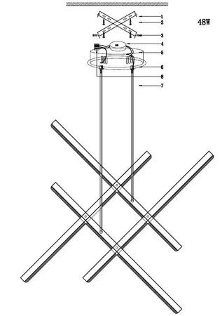 Lampa wisząca CRISS CROSS LED złota 78 cm (ST-MD240406-4 gold) - Step into Design