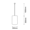 Lampa wisząca Lamego I Z - Biała (350 mm)   (5190) - Shilo