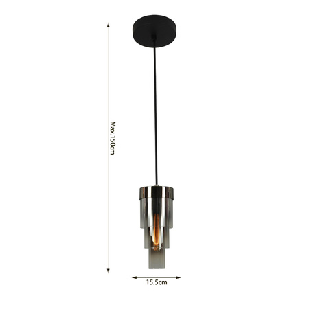  GRANS Lampa wisząca pojedyncza z potrójnymi kloszami cylindrycznymi (6211-0110) - Aviano Lighting