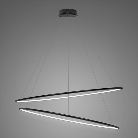 Lampa Ledowe Okręgi No. 2 Φ120 cm in 4k czarna ściemnialna Altavola Design (LA074/P_120_in_4k_black_dimm) - ALTAVOLA DESIGN