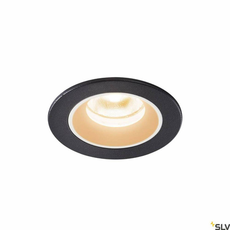 NUMINOS® XS, oprawa sufitowa wpuszczana czarna/biała 4000 K 55° (1005542) - SLV
