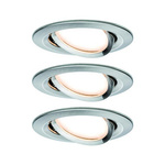 Zestaw Oprawa wbudowana Nova Plus Zigbee Coin ściemniana ruchoma LED 3x7W 230V 51mm Żelazo Szczotkowane/Aluminium (PL92959) - PAULMANN