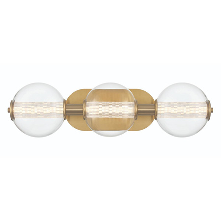 Kinkiet Atomo - 3 źródła światła - Szczotkowane złoto (QN-ATOMO-3W-BG) - Quintiesse