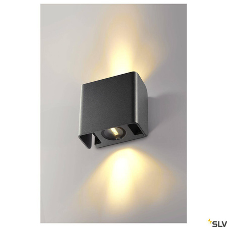 MANA OUT, lampa ścienna natynkowa outdoor, kolor antracytowy, 3000K, IP65, ściemnialna (1002900) - SLV
