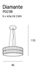 Lampa wisząca Diamante duża (P0238) Maxlight - żyrandol