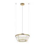 PENDANT LED LIGHT 27W 3000K METAL-CRYSTAL ANTIQUE BRASS (23045 Zambelis) - Zambelis