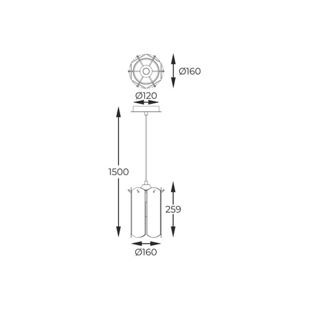 Lampa wisząca NIRA (MD3523-1-EGN) - Zuma Line