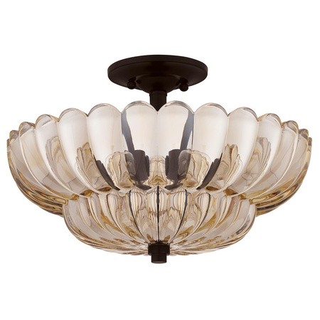 Półplafon Whitecap - 4 źródła światła - Kakaowy brąz (QZ-WHITECAP-SF-M) - Elstead Lighting