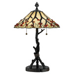 Lampa na stół w stylu Tiffany - Lampa Whispering Valiant brąz (QZ-WHISPERING-TL-VB) - Elstead Lighting