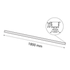 Lampa wpuszczana Hiate Line - Czarna (1800 mm) 4000K   (1838) - Shilo