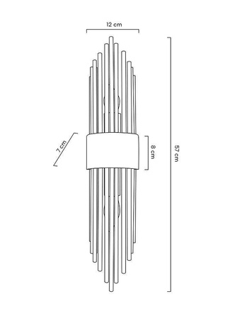 MOOSEE lampa ścienna AMANDA złota (MSE010100263) - Moosee