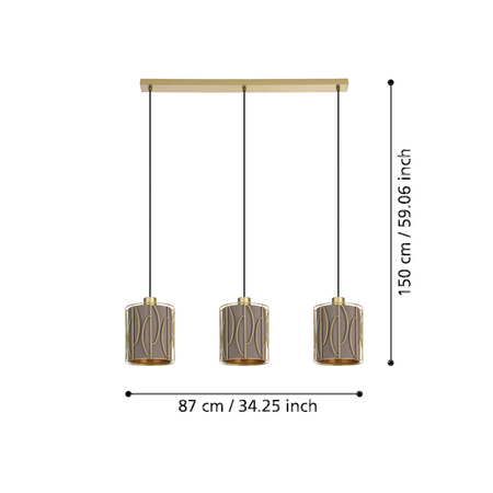 Lampa wisząca COROJAL złoty (390207) - EGLO