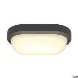 TERANG 2, lampa ścienna i sufitowa outdoor, LED, 3000K, IP44, owalna, antracytowa, 11W (229935) - SLV