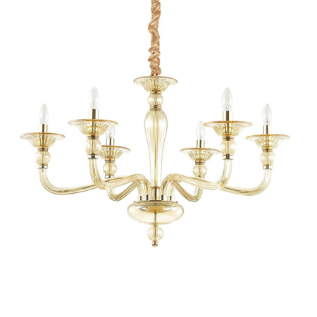 Lampa wisząca Danieli kol. bursztynowy (159942) Ideal Lux - żyrandol