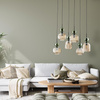 SOPHIA GREEN COGNAC LAMPA WISZĄCA 6XE14 (11150) - TK Lighting