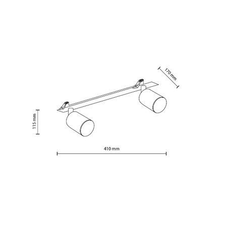 NEX WHITE 2XGU10 LAMPA SUFITOWA PODTYNKOWA (10803) - TK Lighting