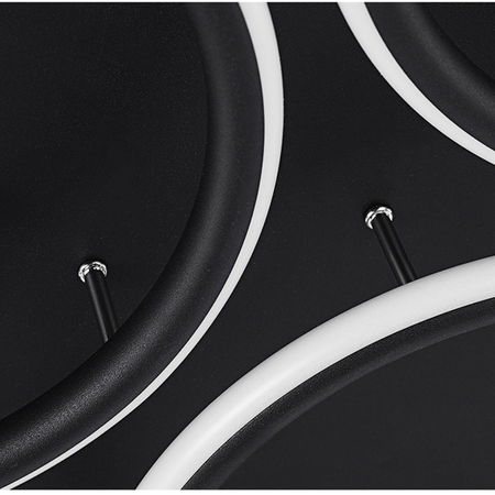 Altavola Design: Plafon Ledowe Okręgi 7 czarna out 3k (LA078/CE_7_out_3k_black) - ALTAVOLA DESIGN