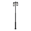 OUTDOOR LAMP POST 2XE27 MAX 15W ALUMINIUM BLACK (E339 Zambelis) - Zambelis