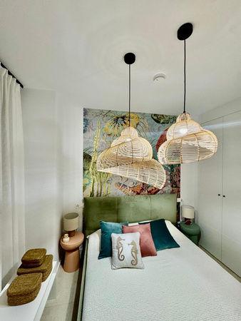 Ratanowa lampa wisząca Shella 40 cm jasne drewno 1xE27 (LP-1806/1P 40cm) - Light Prestige