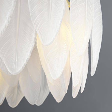 Żyrandol ozdobny PIUMA mosiądz biały 80 cm (ST-6289-8) - Step into Design