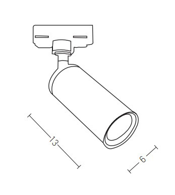 TRACK LIGHT LED 9W 15° BLACK (S062-15 Zambelis) - Zambelis