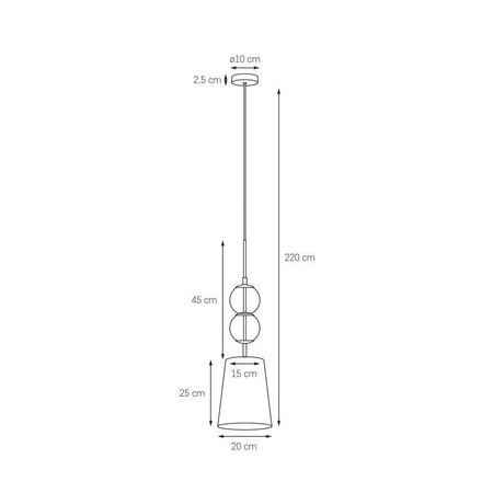 Lampa wisząca COCO rozm. S (11100105) - Kaspa