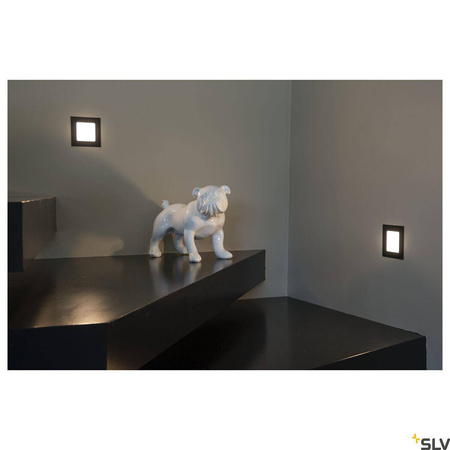 FRAME BASIC, lampa wpuszczana, LED, 3000K, kolor czarny matowy, zestaw, 9,4W, z zasilaczem (112720) - SLV