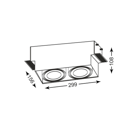LAMPA WPUSZCZANA ONEON DL 111-2 (94364-WH) Zuma Line