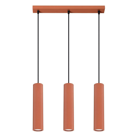 Lampa wisząca KARBON 3L ochra czerwona (SL.1632) - Sollux Lighting
