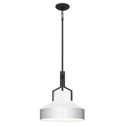 Lampa wisząca Brecken - 2 źródła światła - Postarzany mosiądz (QZ-BRECKEN-2P-AB-OPAL) - Elstead Lighting