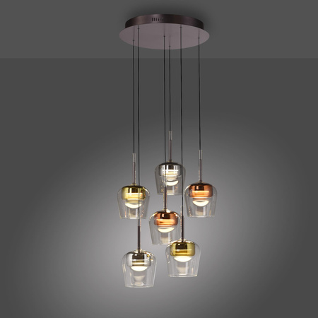 Lampa na pilota i aplikację, z płynną regulacją wysokości Q-KON MULTIKOLOR (2744-70) - Paul Neuhaus